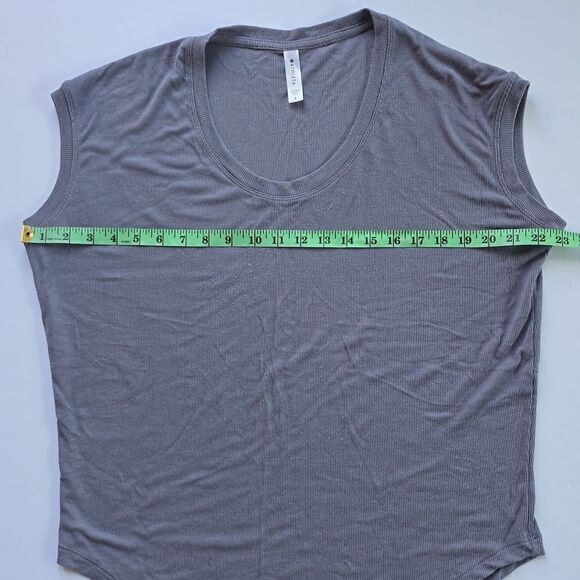 Athleta Cloudlight Rib Stratus Tee Lavender Purple Sleeveless Ribbed Women's S - Picture 8 of 9